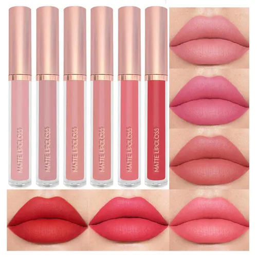 Miniatura 14 de BestLand Juego de 3 lápices labiales líquidos rojos atrevidos, seductores, brillo de labios mate de larga duración, impermeable, alto pigmento a