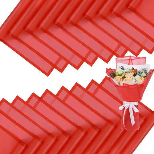 Miniatura 21 de FUHITIM - 20 hojas de papel impermeable para suministros de florista, envoltura de ramos de flores y regalos de bodas, cumpleaños, bricolaje