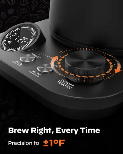 Miniatura 3 de Silonn Hervidor de cuello de cisne, hervidor eléctrico con control preciso de temperatura de ±1 °F, café pour-over, mantiene 212 °F por 4 horas