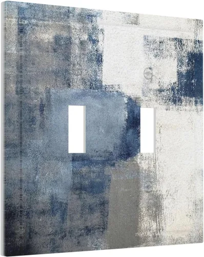 Miniatura 28 de Placa Decorativa de Pared Beige Boho de Mediados de Siglo Sol Abstracto 1-Gang Retro Años 70 Arte Geométrico Moderno con Arco Eléctrico Interruptor