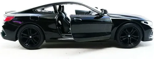Miniatura 6 de KiNSMART BMW M8 Competition - Coche de juguete modelo de metal fundido a presión a escala 1:36 de 5 pulgadas, color negro y rojo con acción