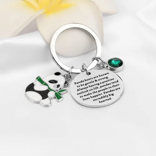 Miniatura 7 de Lindo llavero de panda animal oso panda amante joyería regalo oso panda oso oso panda son conocidos por ser suaves y fuertes