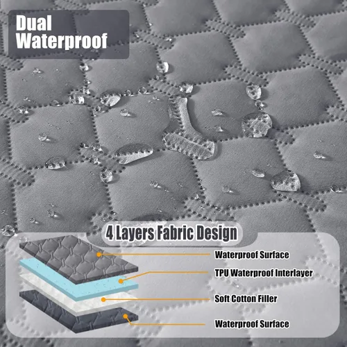 Miniatura 2 de Smiry Manta Impermeable para Cama de Perro, Manta Suave Reversible para Mascotas, Funda Lavable a Prueba de Fugas para Gatos y Perros para Sofá
