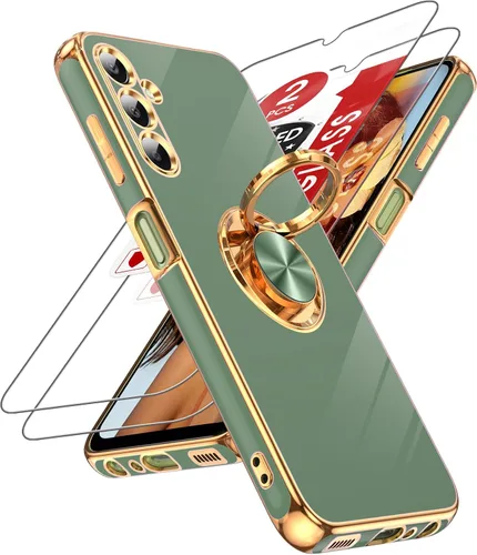 Miniatura 69 de LeYi Funda para Samsung Galaxy S22 Ultra con Soporte de Anillo Giratorio de 360°, Soporte Magnético con Patilla, Borde Protector Chapado en Oro Rosa
