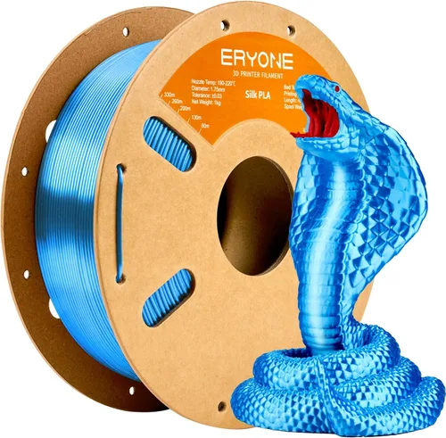 Miniatura 75 de ERYONE Filamento de ácido poliláctico (PLA) de seda bicolor para impresora 3D, de 1.75 mm +/- 0.03 mm, carrete de cartón de 1 kg (2.2 libras)