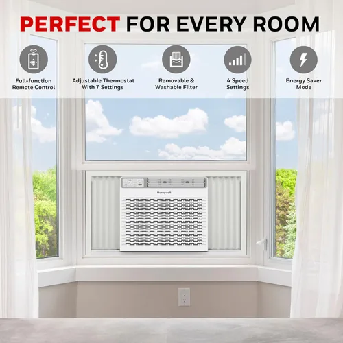 Miniatura 2 de Honeywell Aire acondicionado digital para ventana de 14,000 BTU, control remoto, pantalla LED, 4 modos, ecológico, cobertura de 800 pies cuadrados