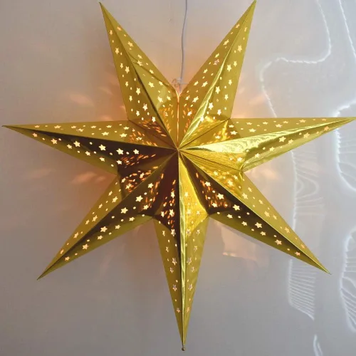 Miniatura 4 de Increíbles faroles de papel de primera, estilo estrella para decorar