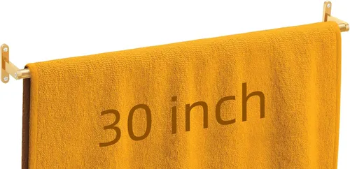 Miniatura 18 de KLJKPA Toallero de baño de 16 pulgadas, toallero para baño montado en la pared, moderno y resistente soporte para toallas de mano de acero Negro
