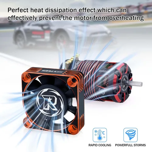 Miniatura 4 de Paquete de 2 ventiladores de refrigeración de motor RC de 1.575 pulgadas, ventilador de enfriamiento ESC de 16000RPM para camión 1/10 1/8 RC