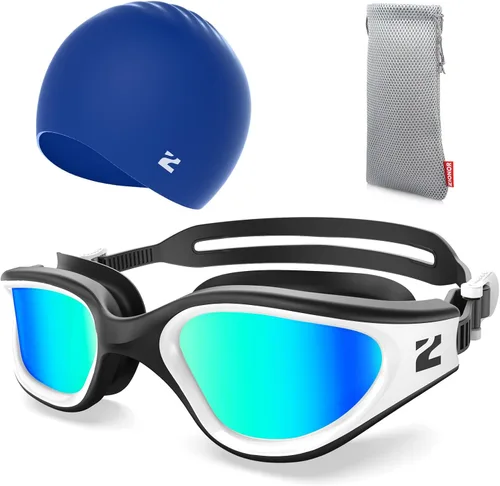 Miniatura 17 de ZIONOR Gafas de natación para adultos, G1 Air con protección UV antivaho y a prueba de fugas, ajuste cómodo para adultos, hombres y mujeres, incluye
