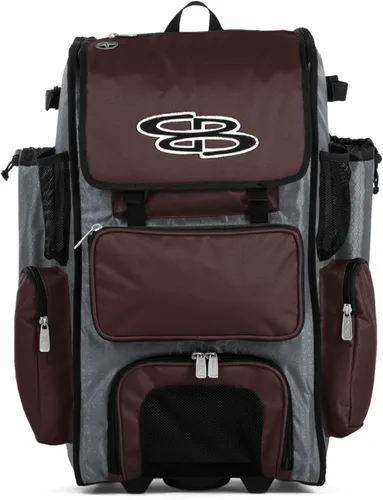 Miniatura 58 de Boombah Rolling Superpack - Bolsa para equipo de béisbol/sóftbol, varios colores, mango telescópico y capacidad para 4 murciélagos, versión