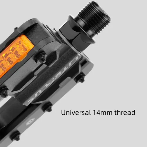 Miniatura 2 de Pedales plegables de bicicleta de aluminio, pedales de ciclismo antideslizantes universales de 9/16 pulgadas para pedal Brompton, para pedal dahon