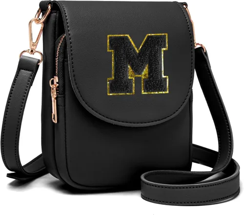 Miniatura 119 de Viverte Bolso Cruzado para Niñas Adolescentes Pequeñas, Bolso Inicial para Celular, Pequeña Cartera para Niños Pequeños, Bolso de Cuero con Tres