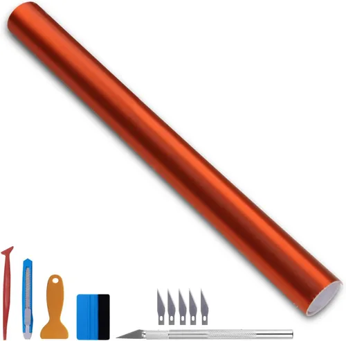 Miniatura 15 de LZLRUN - Rollo de vinilo de acero metálico cepillado con tecnología de liberación de aire, adhesivo de estilo DIY, vinilo adhesivo para envolver