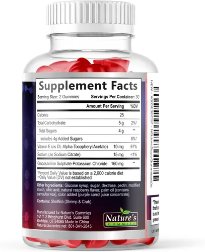Miniatura 9 de Suplemento de apoyo articular – Gomitas de glucosamina extra fuerte que apoya la salud de las articulaciones y la flexibilidad para la espalda
