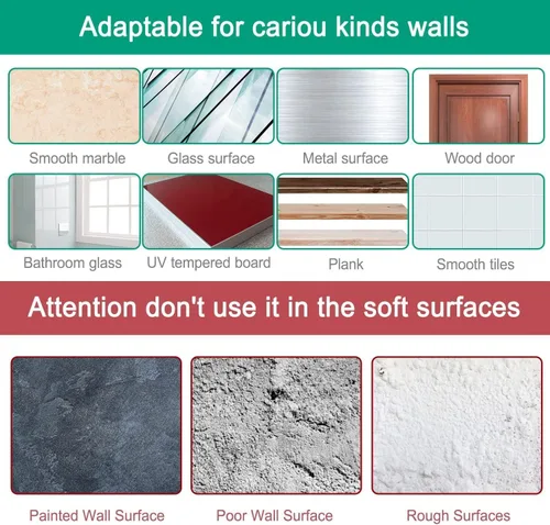 Miniatura 6 de Paquete de 10 ganchos de pared adhesivos resistentes, resistentes y transparentes, soportan hasta 22 libras, impermeables y reutilizables, ideales
