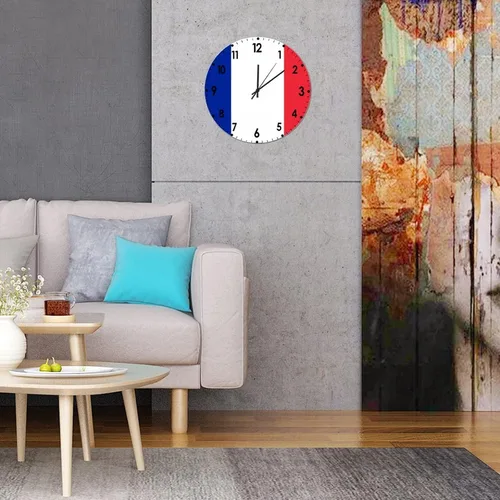 Miniatura 472 de Cheyan Reloj de pared con bandera de Canadá de 12 pulgadas, silencioso, sin tictac, de PVC, funciona con pilas, reloj redondo decorativo, regalo