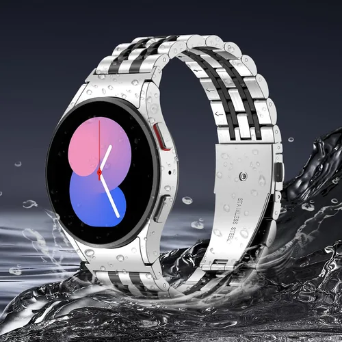Miniatura 4 de EZMVZKU Galaxy Watch 7/6/5/4/FE 1.575 in 1.732 in correa de metal de acero inoxidable, correa sin huecos para Samsung Galaxy Watch 6 4 Classic 1.654