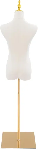 Miniatura 8 de Maniquí de forma de vestido, 27-51 pulgadas de altura ajustable, cuerpo de maniquí, cuerpo de maniquí de metal, modelo de torso, soporte para ropa
