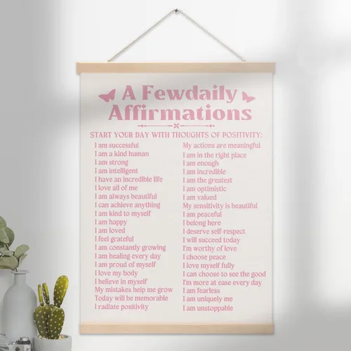 Miniatura 10 de HKDGVRTB Pósteres motivacionales de afirmaciones positivas, decoración de pared, arte inspirador de pared de oficina que se suma a grandes