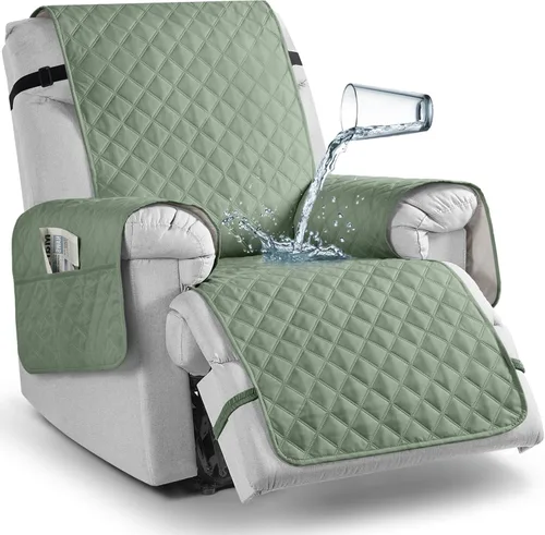Miniatura 12 de TAOCOCO - Funda antideslizante para silla reclinable, funda para sofá, funda para silla reclinable pequeña con correas elásticas, protector