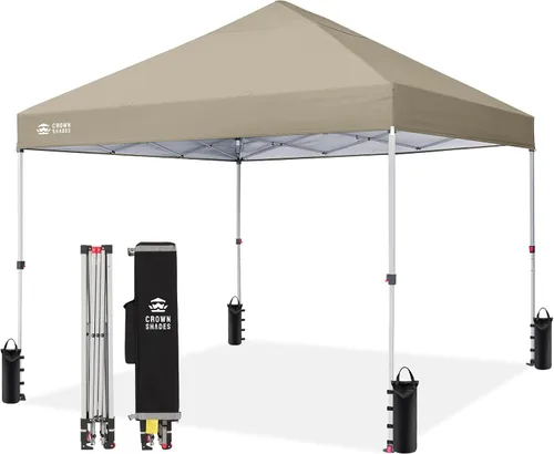 Miniatura 37 de CROWN SHADES Toldo desplegable de 8 x 8 pulgadas, tienda de campaña de playa con instalación CenterLok de un empuje, parasol fácil para exteriores