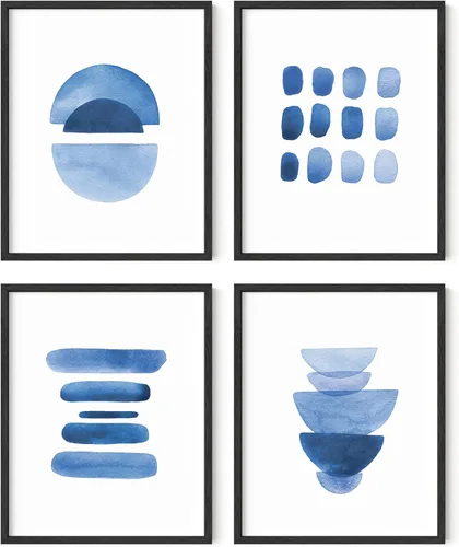 Miniatura 38 de HAUS AND HUES Arte abstracto para pared en blanco y negro, juego de 4 pósteres minimalistas en blanco y negro para paredes, pósteres estéticos Juego