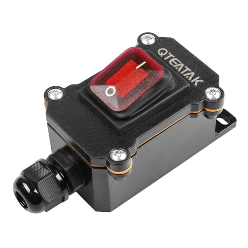 Interruptor de cable en línea DPST AC/DC 20A-125V, 16A-250V, 30A-24V, 35A-12V, IP68 impermeable (encendido), apagado (encendido) con botones de luz
