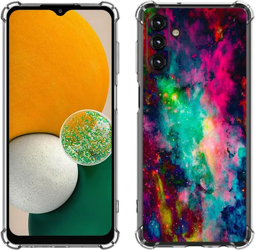 Miniatura 19 de Samsung Galaxy A14 5G - Funda para teléfono celular, diseño de flores de mariposa azul, a prueba de golpes, TPU con bordes elevados, compatible