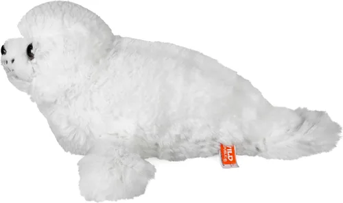 Miniatura 3 de Wild Republic Peluche de cachorro de sello de arpa, animal de peluche, regalos para niños, Cuddlekins de 8 pulgadas, color blanco