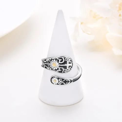 Miniatura 5 de Yearace Spoon Ring for Women 925 Sterling Silver Oxidized Spoon Ring Adjustable Ring Turquoise Spoon Ring Jewelry Gifts for Women