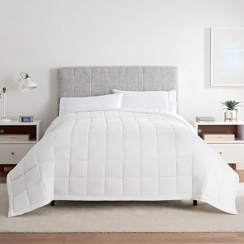 Miniatura 6 de Serta Air Dry Down - Manta de cama alternativa, tela de rendimiento refrescante y transpirable, individual, gris claro