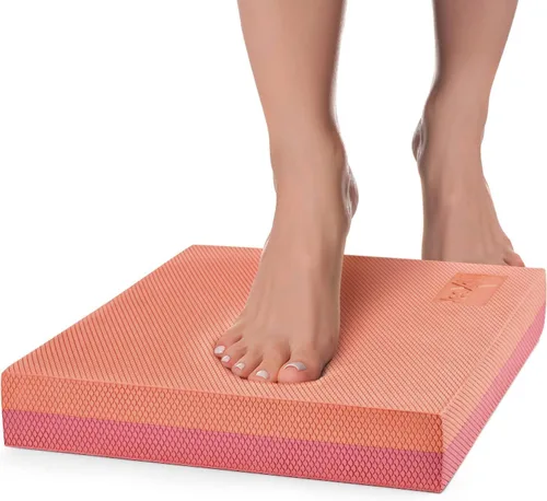 Miniatura 9 de Yes4All Almohadilla de equilibrio, almohadilla de equilibrio de espuma TPE antideslizante con tamaños mejorados, L, XL, XXL, alfombrilla de L.Rojo