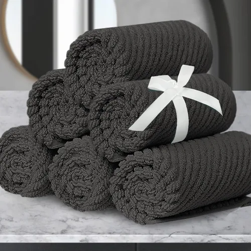 Miniatura 61 de VOOVA & MOVAS Toallas de baño amarillas – 100% algodón Secado rápido Peso Gruesas Suave, juego de 6 toallas de baño, 2 toallas grandes de 30