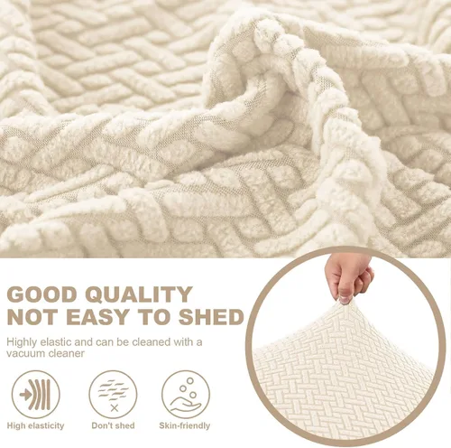 Miniatura 7 de Funda otomana de sofá resistente al desgaste, fundas otomanas rectangulares elásticas, funda para taburete de pies, fundas de taburete extraíbles