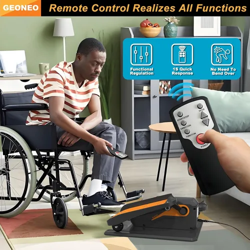 Miniatura 5 de Máquina elíptica para debajo del escritorio, ejercitador elíptico eléctrico para personas mayores, silencioso y pequeño, ejercitador de pedal