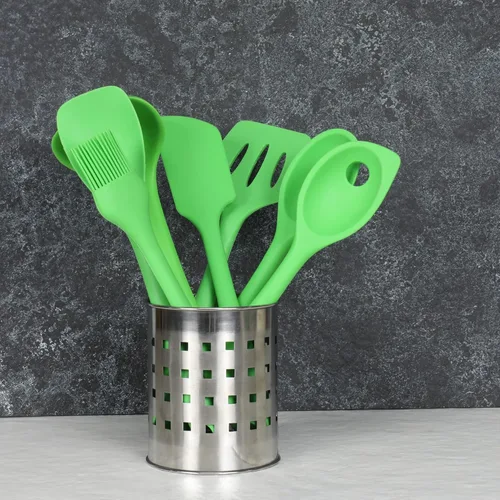 Miniatura 4 de Chef Craft Espátula de cuchara de silicona premium, 11.5 pulgadas, color verde