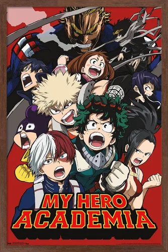 Miniatura 16 de My Hero Academia - Póster de pared Key Art 2, 22.37 x 34.00 pulgadas, paquete de póster y montaje