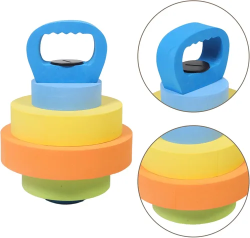 Miniatura 8 de Toddmomy 1 par de mancuernas ajustables de Eva flotante para natación, playa, vacaciones, fiestas en la piscina, diseño atractivo para entrenamiento