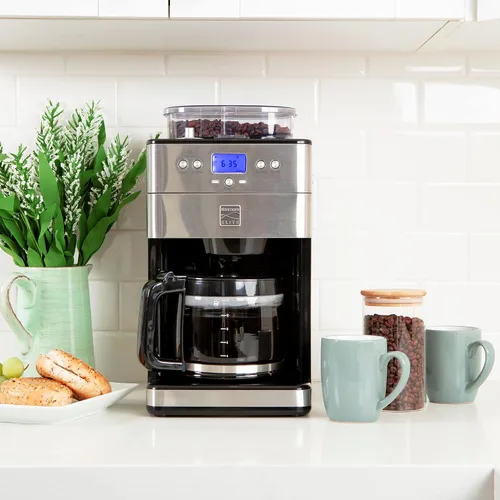 Miniatura 2 de Kenmore Elite Cafetera de Moler y Preparar – Molinillo integrado, máquina automática de café por goteo, cafetera programable de 12 tazas, molinillo