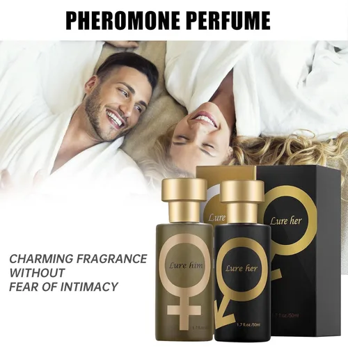 VeniCare Colonia Golden Lure para hombres, 1.7 onzas líquidas, perfume irresistible "Lure Her", fragancia masculina de larga duración para atracción