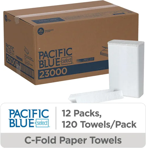 Miniatura 2 de Pacific Blue Select Premium 23000 - Toallas de papel de dos capas en C-Fold de GP PRO (Georgia-Pacific), color blanco, 120 toallas por paquete, 12