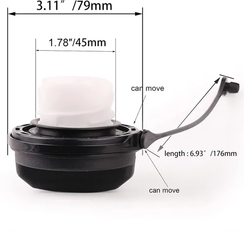 Miniatura 3 de Tapa del depósito de combustible 2005-2021 compatible con DODGE attitude,HYUNDAI elantra/palisade/santa/sonat/tucson/forte/,INFINITI fx35/g37,KIA