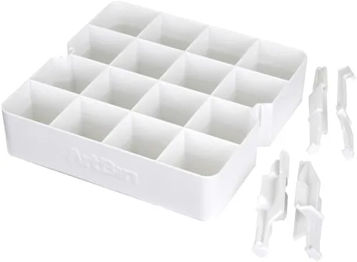 ArtBin 6814AG Super Satchel - Bandeja de accesorios doble profunda, color blanco, 1 bandeja