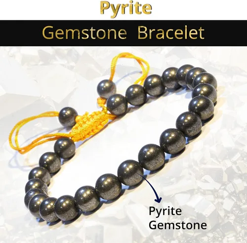 Miniatura 52 de Adjustable Crystal Bracelet – Gemstone Bead Bracelet with Adjustable Macrame String – Chic Gemstone Bracelet for Men and Women – 8mm Round Healing