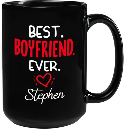 Miniatura 10 de Taza de cerámica personalizada con nombre de novio, Being My Boyfriend Is Really The Only Gift You Need Cups, tazas personalizadas para novio o él