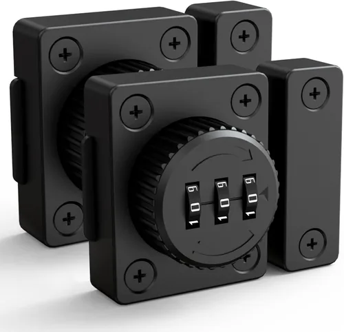 Miniatura 7 de Cerradura de combinación de puerta unidireccional, plata, sin llave, 1000 combinaciones de contraseñas plateado