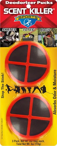 Equipos Deodorizer Pucks – Desodorizador de equipo deportivo sin perfume que combate el olor y la humedad, control de olores para patines, zapatos,