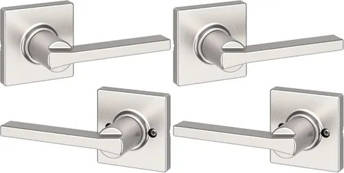 Miniatura 49 de Kwikset Casey - Manija de puerta de paso interior, palanca para puertas de armario y pasillo, manija reversible sin bloqueo, negro mate