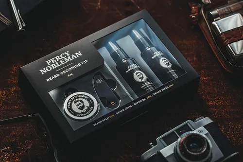 Miniatura 7 de Percy Nobleman Kit de aseo para barba: juego de regalo con aceite perfumado para barba (1.7 onzas líquidas), lavado de barba (1.7 onzas líquidas)